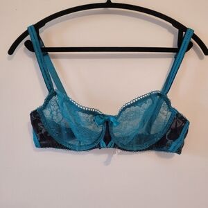 Aubade Paris Blue Lace Bra - 36c
